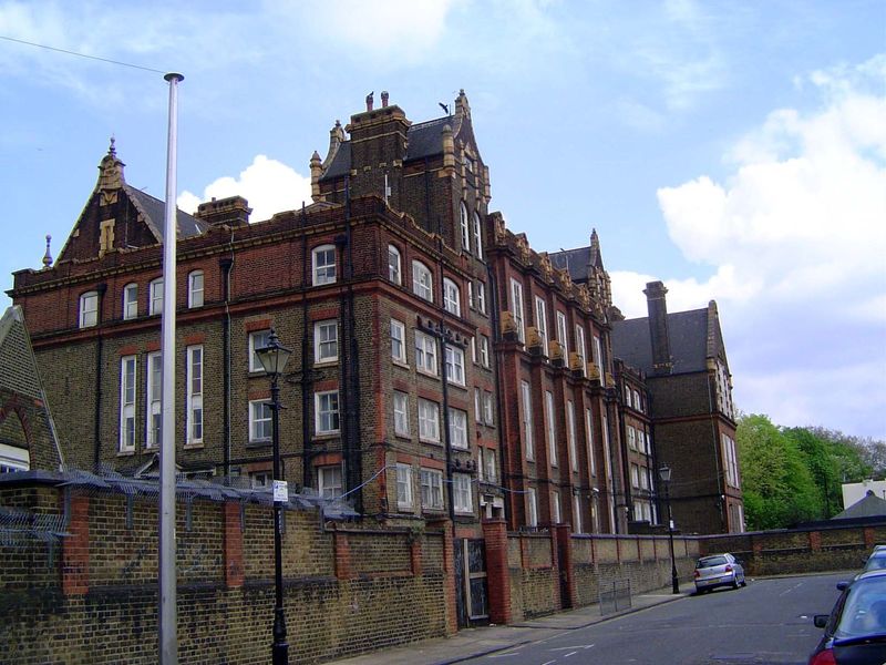 South Grove School, 1904, hideous but saved by the blue sky.