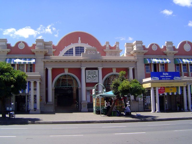 The city has tried reinvigorating some of its older commercial buildings. Here, the public market.