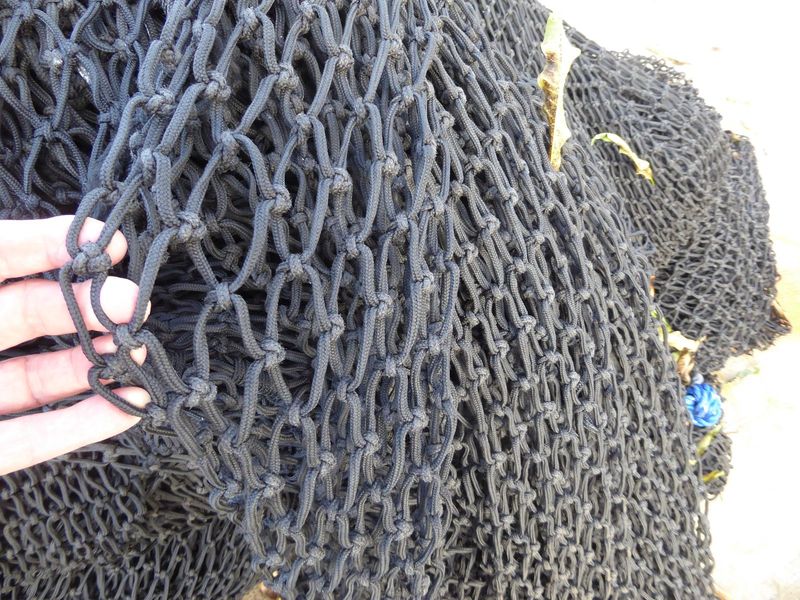 Close-up of the ship's nets.