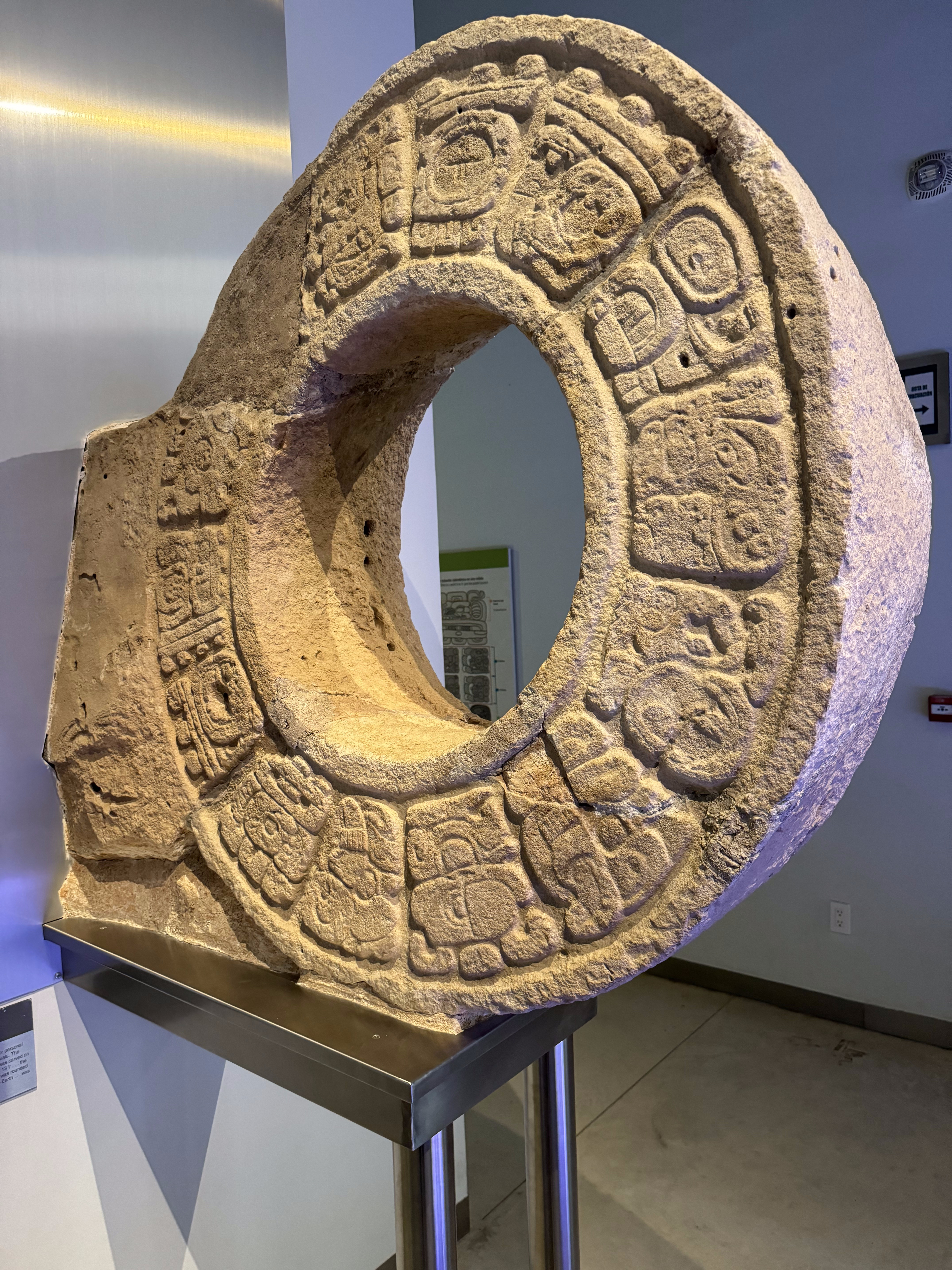 It's a replica of one that looked like this.  This one was displayed at the Mayan World Museum of Merida.  Now you're going to ask why a bal