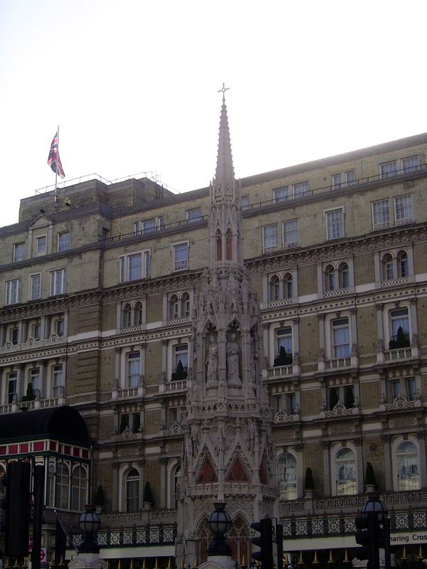 We begin at the Eleanor Cross, the successor to the long vanished Charing Cross. Charing Cross is the zero point for measuring distances fro