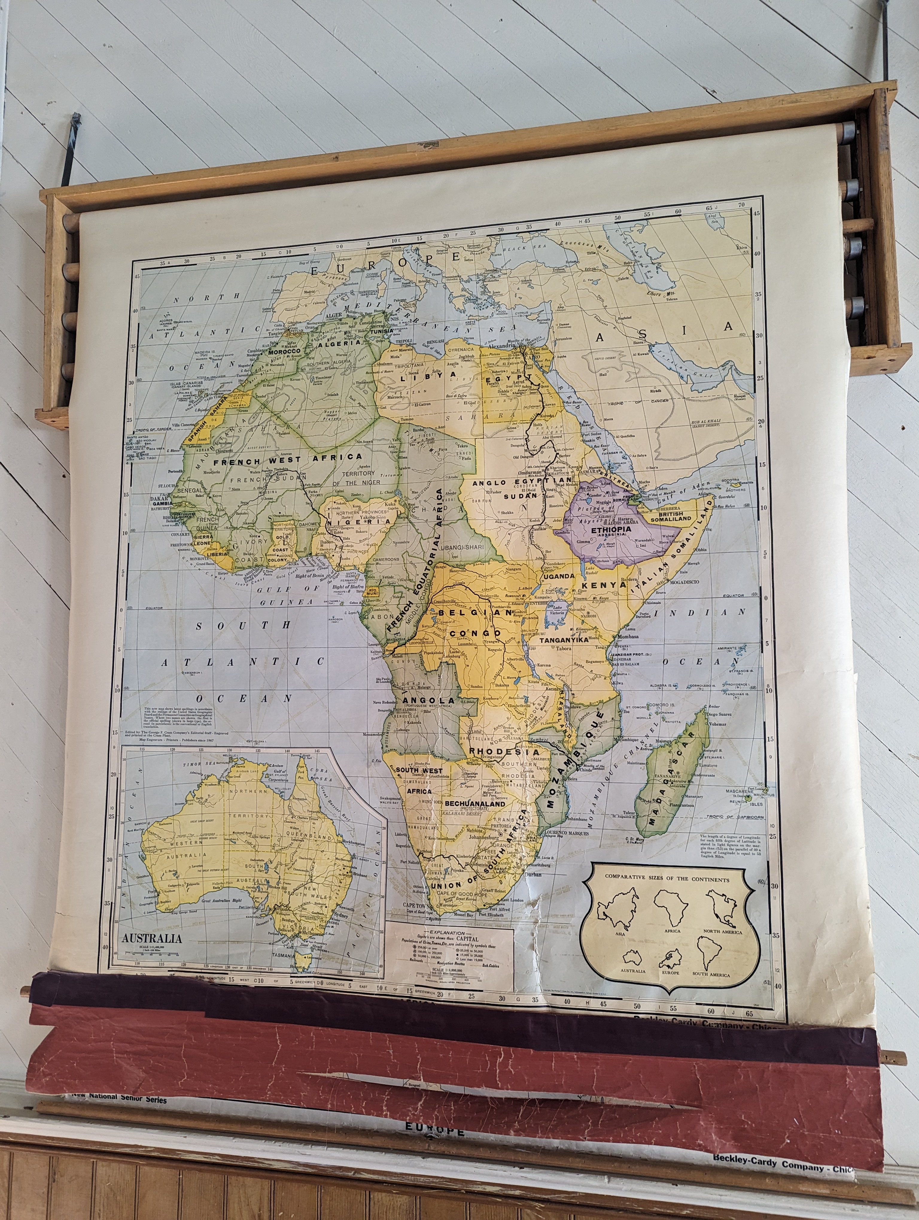 

The school closed in 1936, and this map might be a leftover from the school's later years.  It's certainly post-World War I.