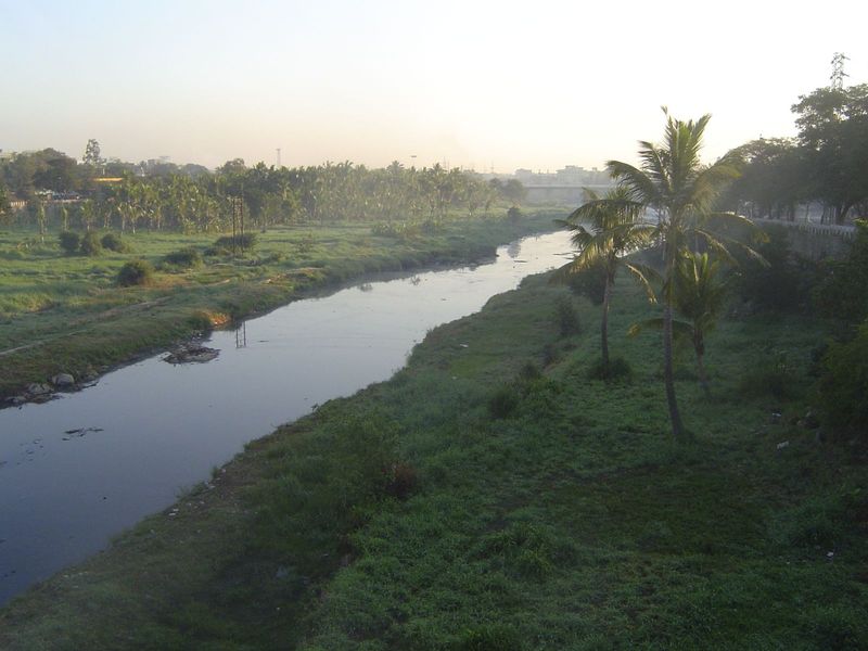 The old city is on the south or right bank of the Musi River, the River of Moses. The water quality is terrible, but a greater hazard is pro