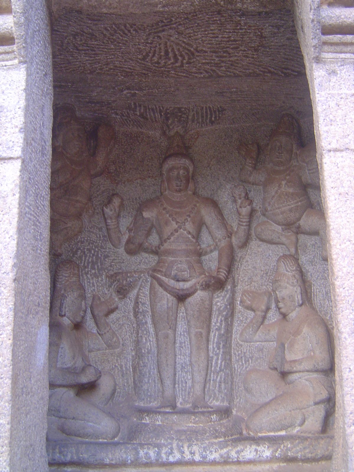 A side shrine is dedicated not to Brahma, as one might expect, but to Subrahmanya otherwise known as Murugan, a locally very popular god of 