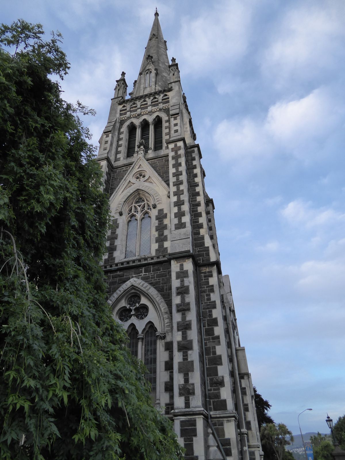 Another of the bluestone and limestone buildings so popular in Victorian Dunedin.