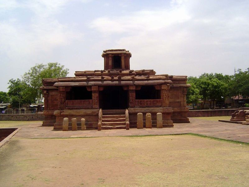 Perhaps a hundred meters south of the Durga Temple is this, the Lad Khan Temple, its name merely that of the Muslim occupant of the temple e