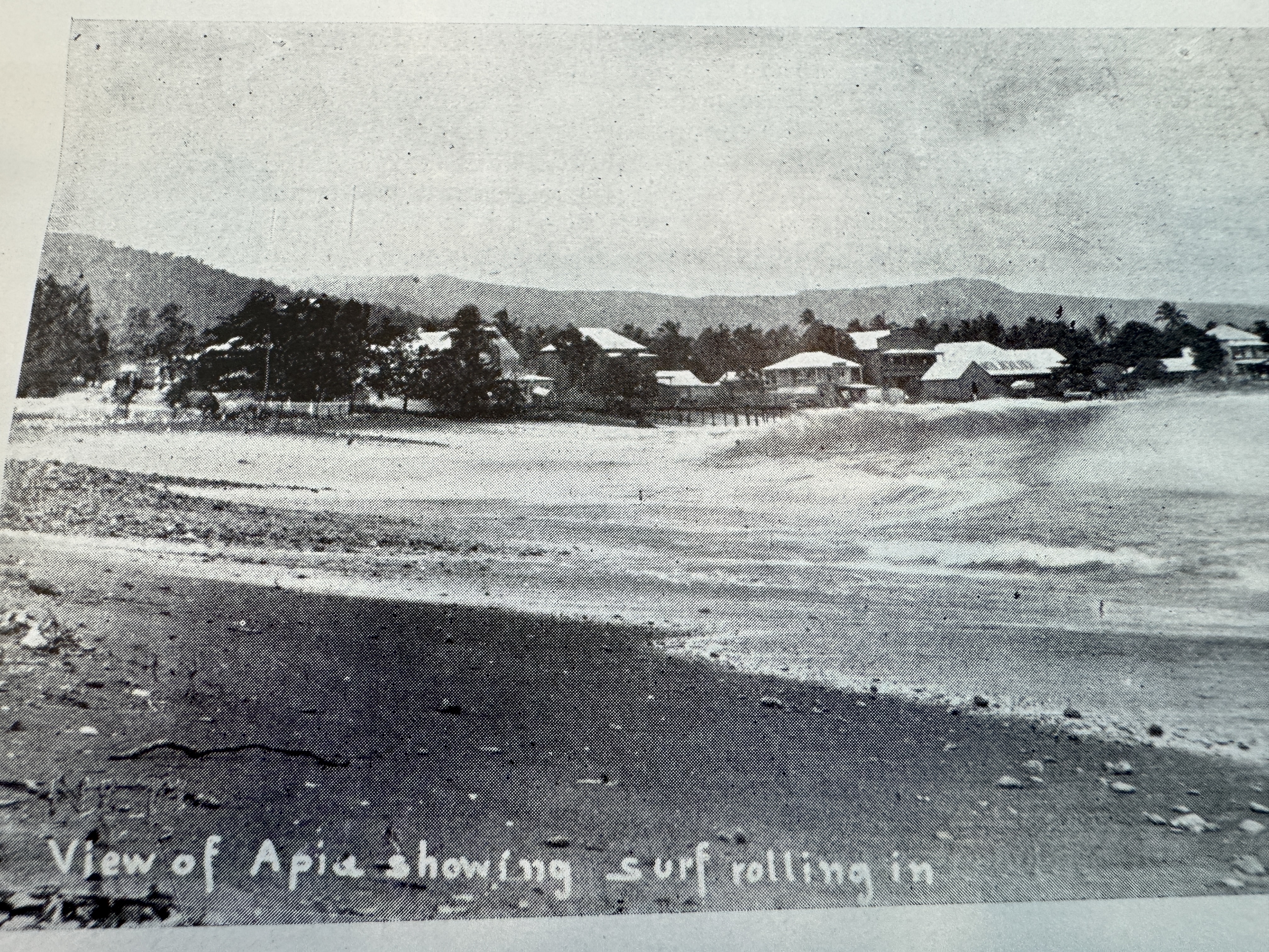 A town was needed.  There's no good harbor on Upolu, so Apia Bay had to suffice.   John La Farge in 1890 wrote: "It is an orderly little pla