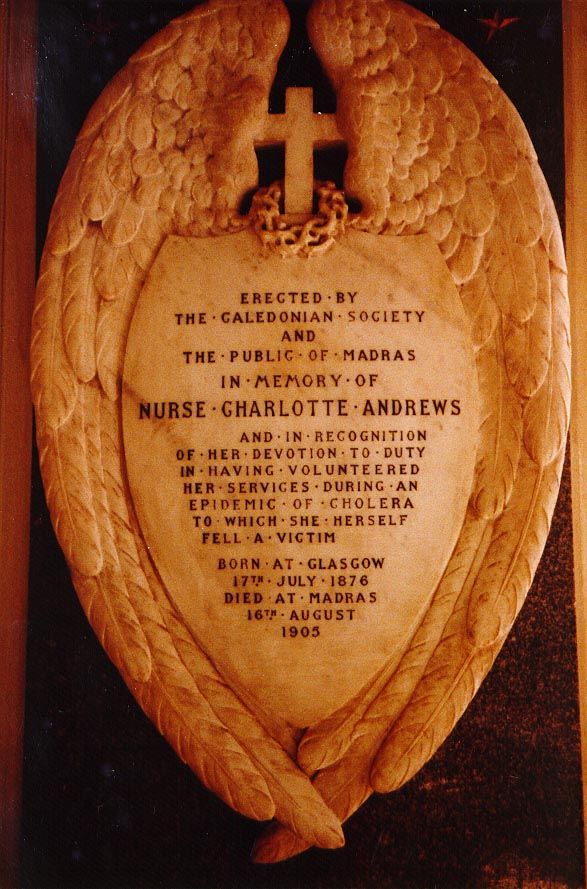 On a wall in the church, this may be one of the most beautiful memorials in India.