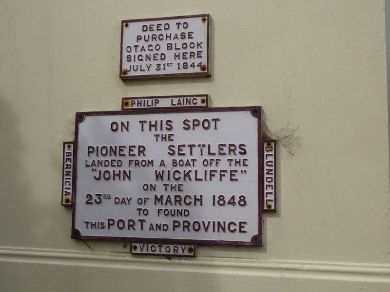 Wall-side memorial.