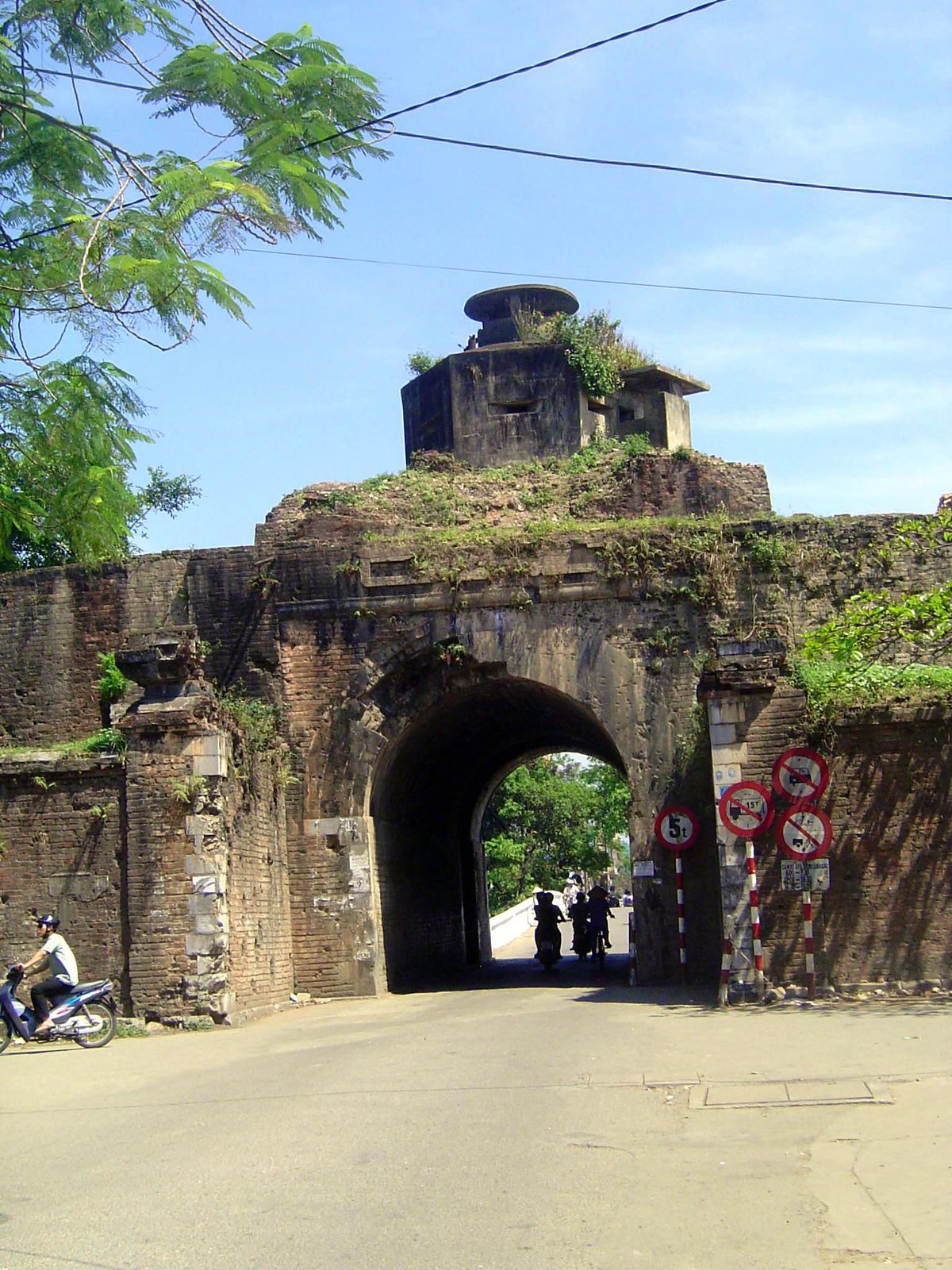 The citadel's east gate is topped up with a later fortification.