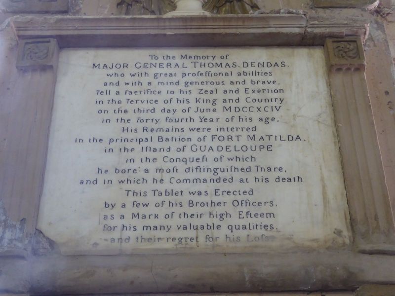 As usual, there's an assortment of monuments testifying to life's brevity. Dendas had served under Benedict Arnold and later under Cornwalli