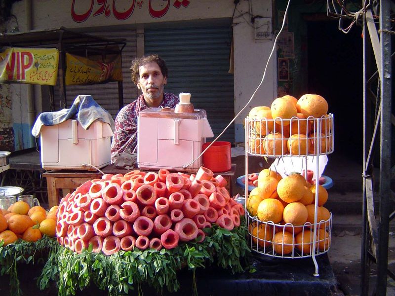 Carrots, hollowed-out.