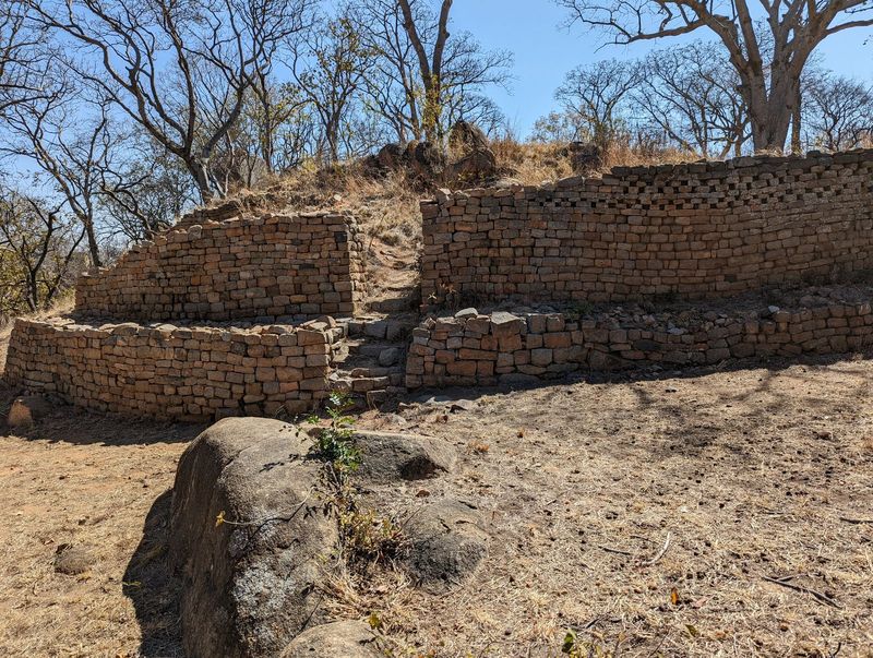 Here's another platform, the North Platform, with a chessboard pattern near the top of the wall on the right