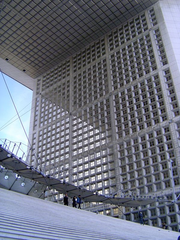 Still another of Mitterand's nine "grands projets," this one was conceived in 1982 as the International Communications Crossroads and was su