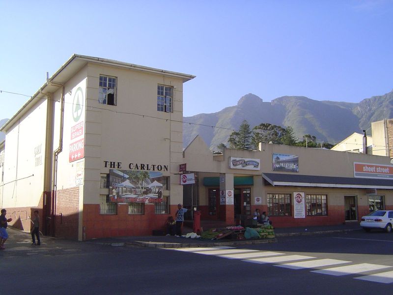 Before the heritage boom came to town, this was Swellendam's swank hotel; the parking lot has been filled in and made into shops.