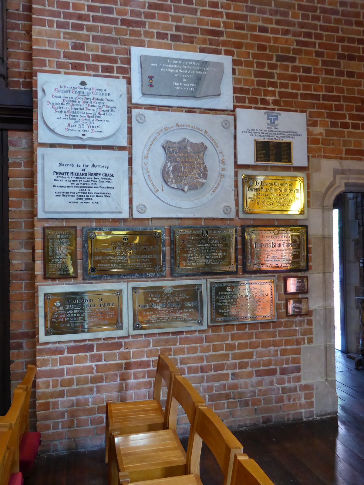 The plaques in Anglican churches are often eloquent, but here the message seems to be mostly "We're running out of space."