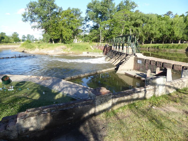 Downstream, there's a diversion dam.