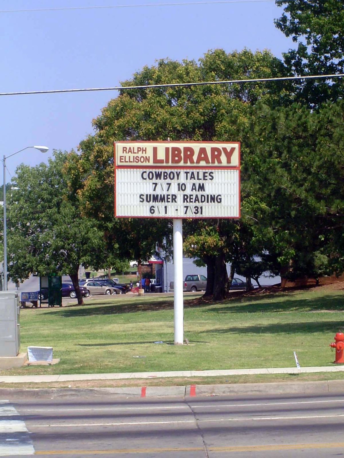 The most explicit reminder of the most famous author born in Oklahoma City.