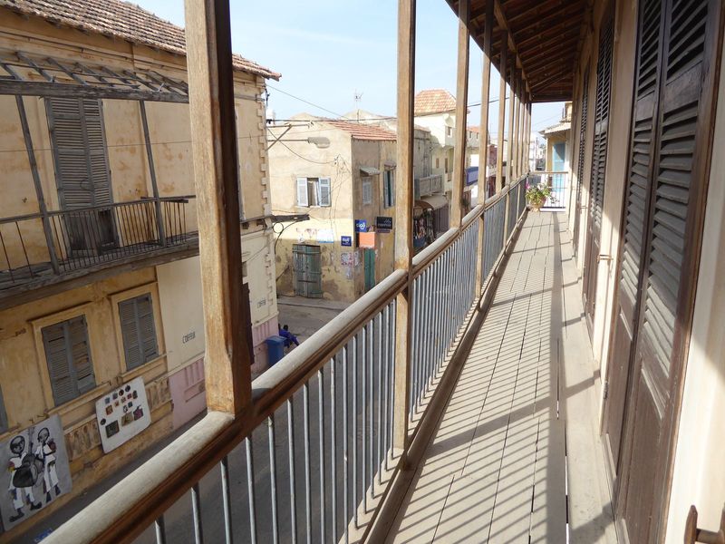 View from its balcony. The paintings speak to the island's reliance on tourist dollars.