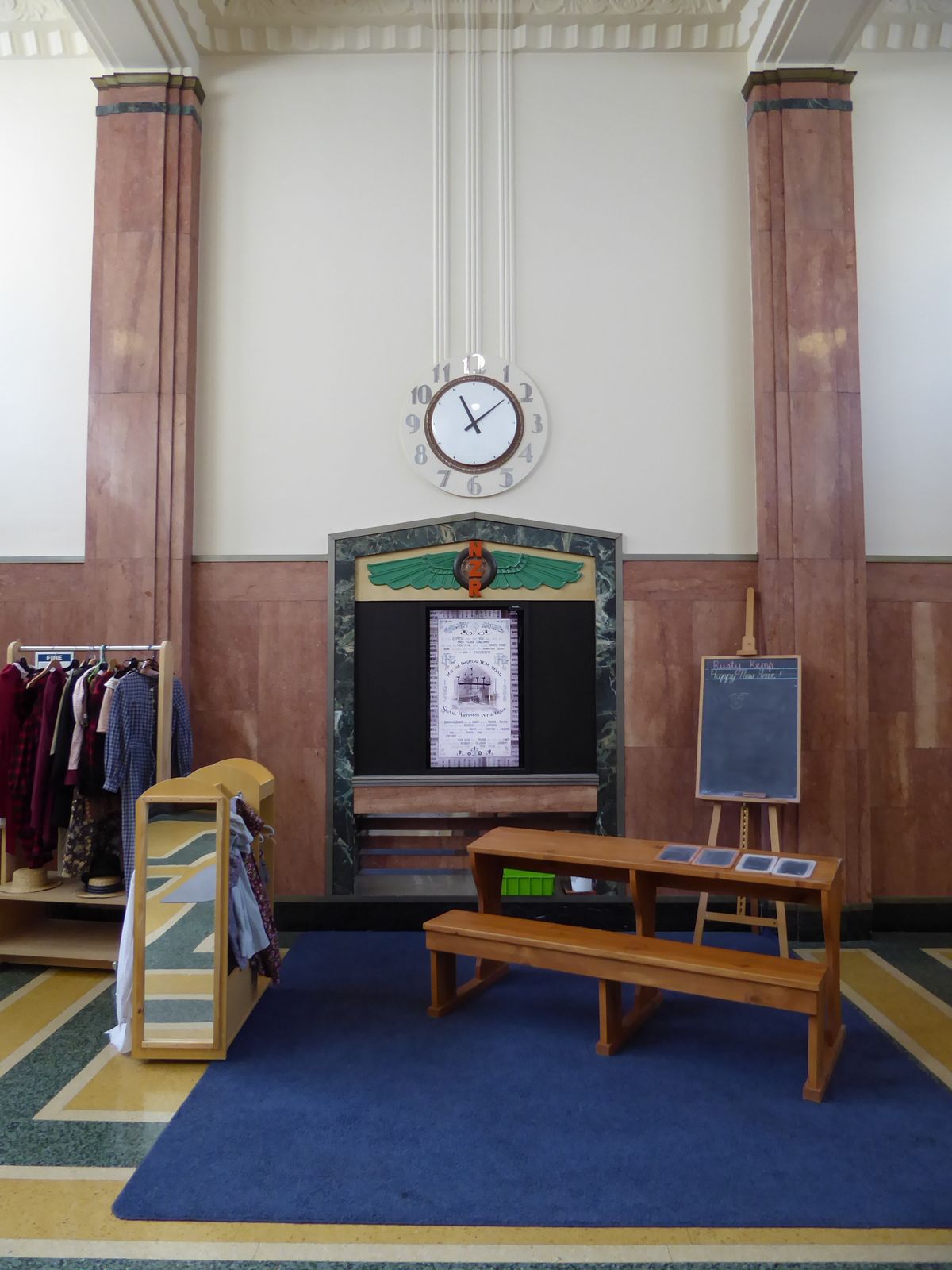 Ticket counter.