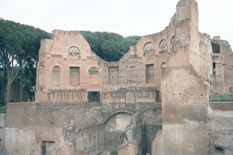 On the far side of the plateau-topped hill is the Palatine Stadium, part of the Palace of Domitian.