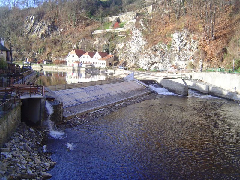 This was a working river, in other words, in this case with the second weir diverting water to a mill.
