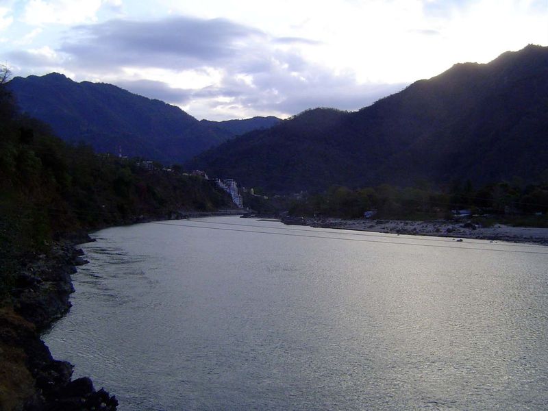 We're another 10 miles upstream, where the Ganges emerges from the Himalaya at Rishikesh.