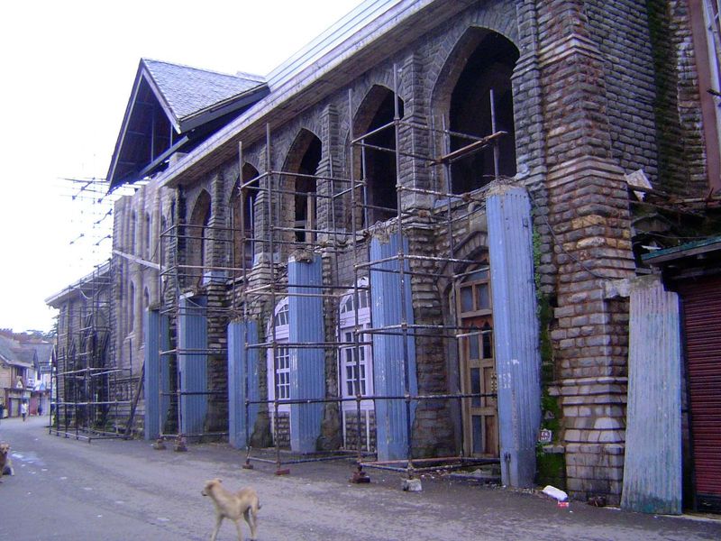 Gaiety Theater under repair. Buck writes p. 34 that Dalhousie, the energetic Governor General complained that "we have had such festivities 
