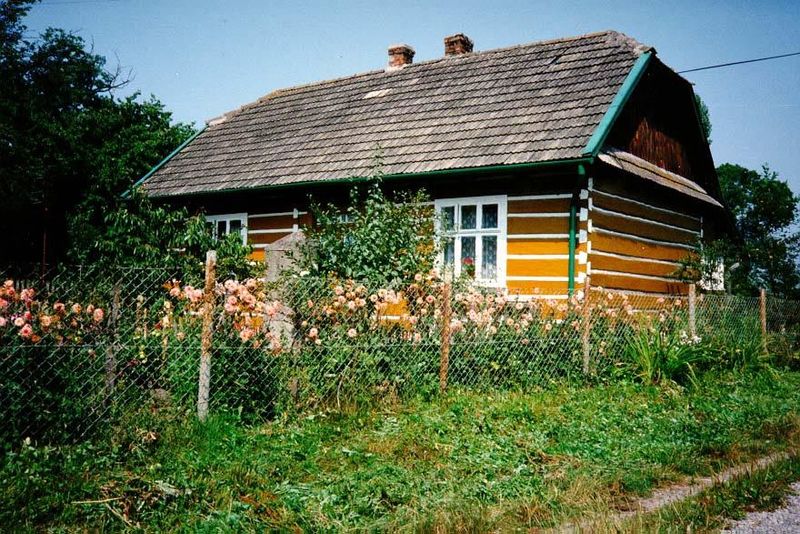 This sequence is from near Dabrowka, between Krakow and Tarnow. The garden is typical, a riot of flowers, fruit and vegetables. Even in sobe