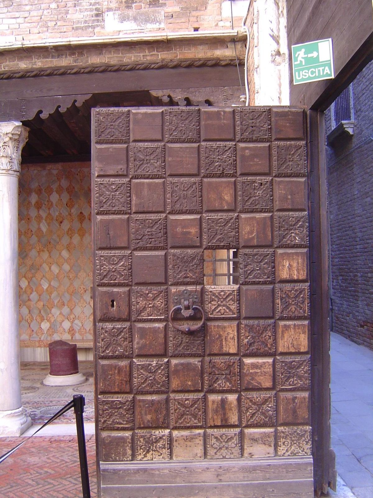 Detail of the door to the house, now a museum.