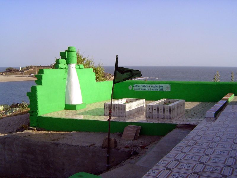 The mosque and tombs are new, of course, and the paint couldn't be newer. But the burials themselves are old and what is that curiously tape