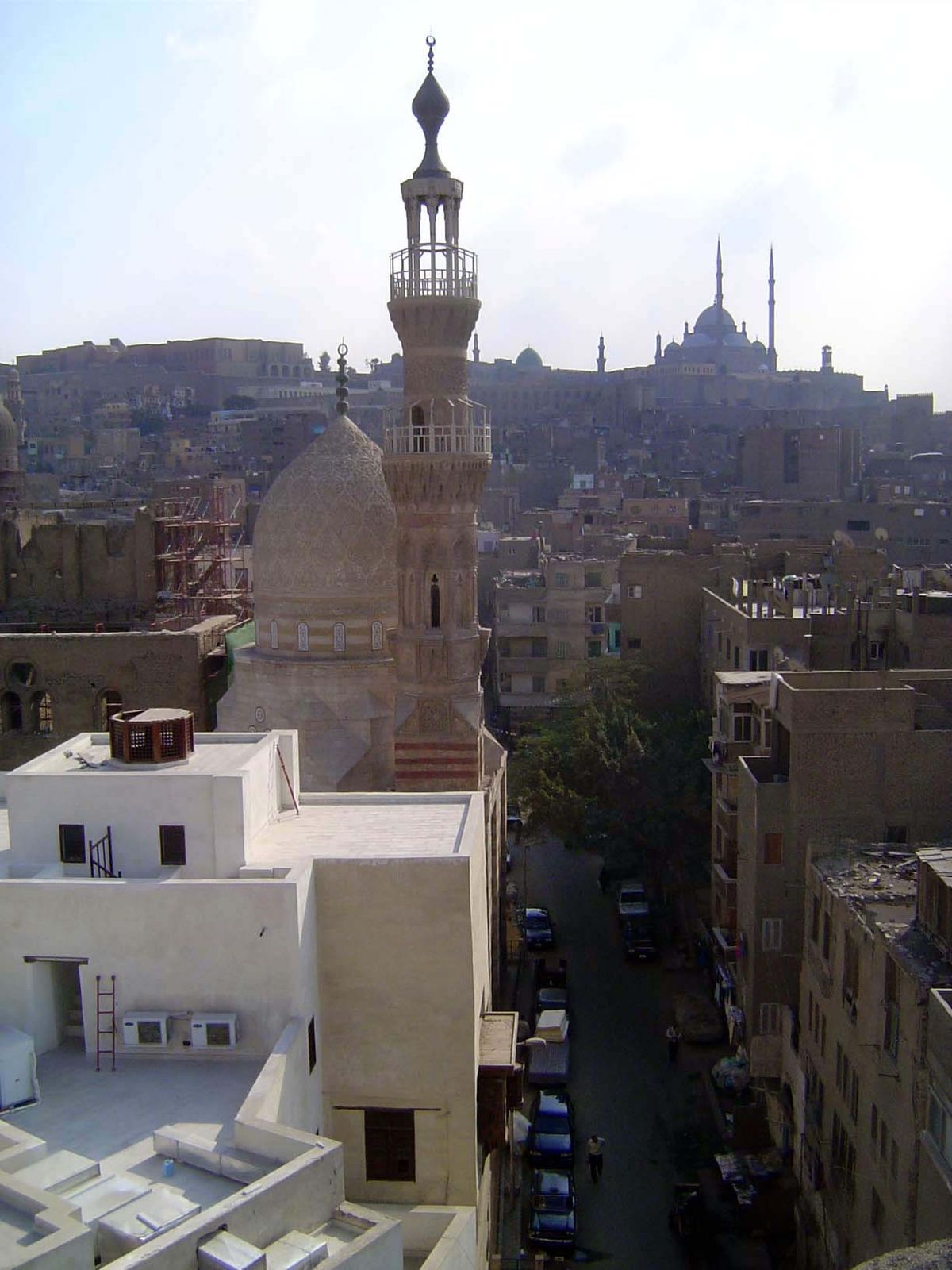 No. 248 The view is toward the citadel; the minaret in the foreground belongs to the Mosque of Khayrbak, built in 1502 by a mamluk of Qaytba