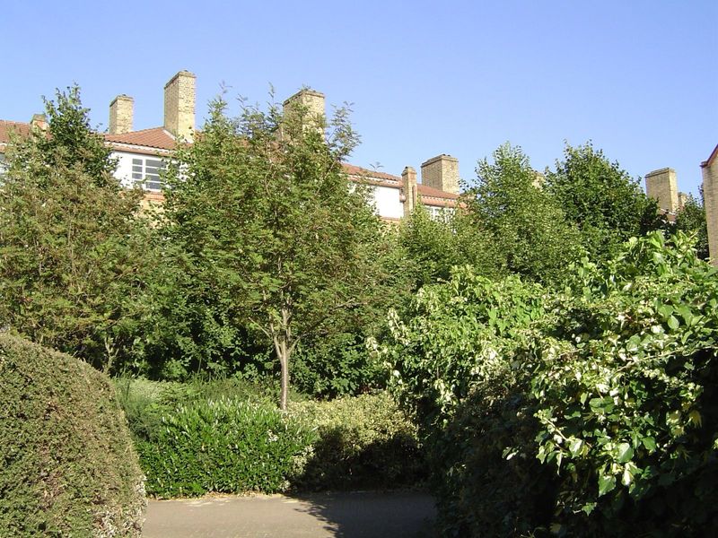 The houses were designed by a disciple of William Morris. You can't see much of them from the parks, but Morris probably would have liked th