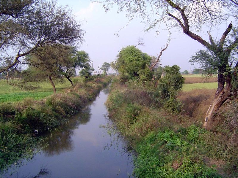 A branch canal, an important part of the economic history of the village.