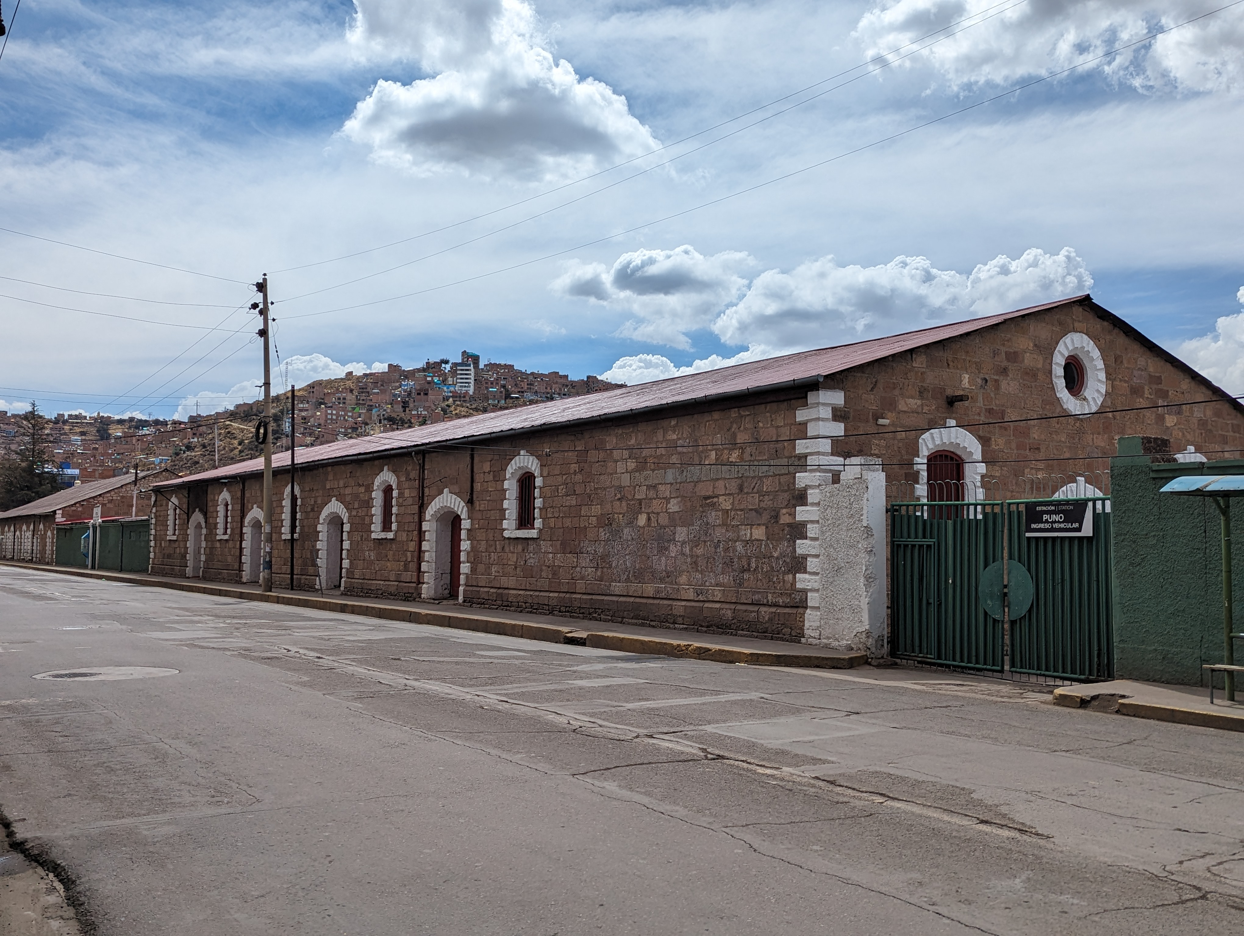 The railroad station.