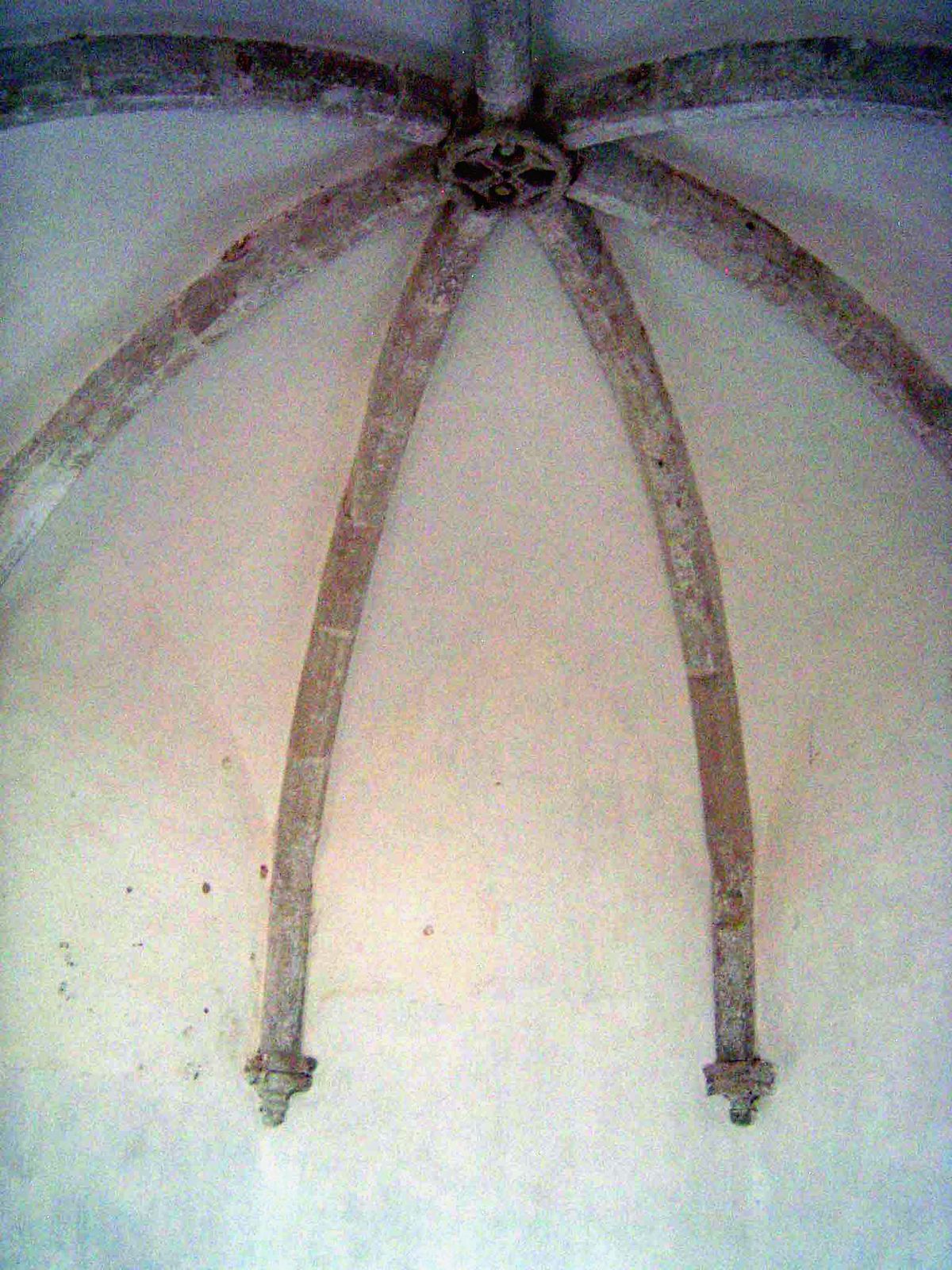 The only ornament in the chapel are these vault ribs.