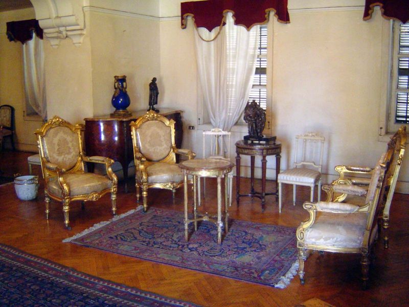 European furniture on display.