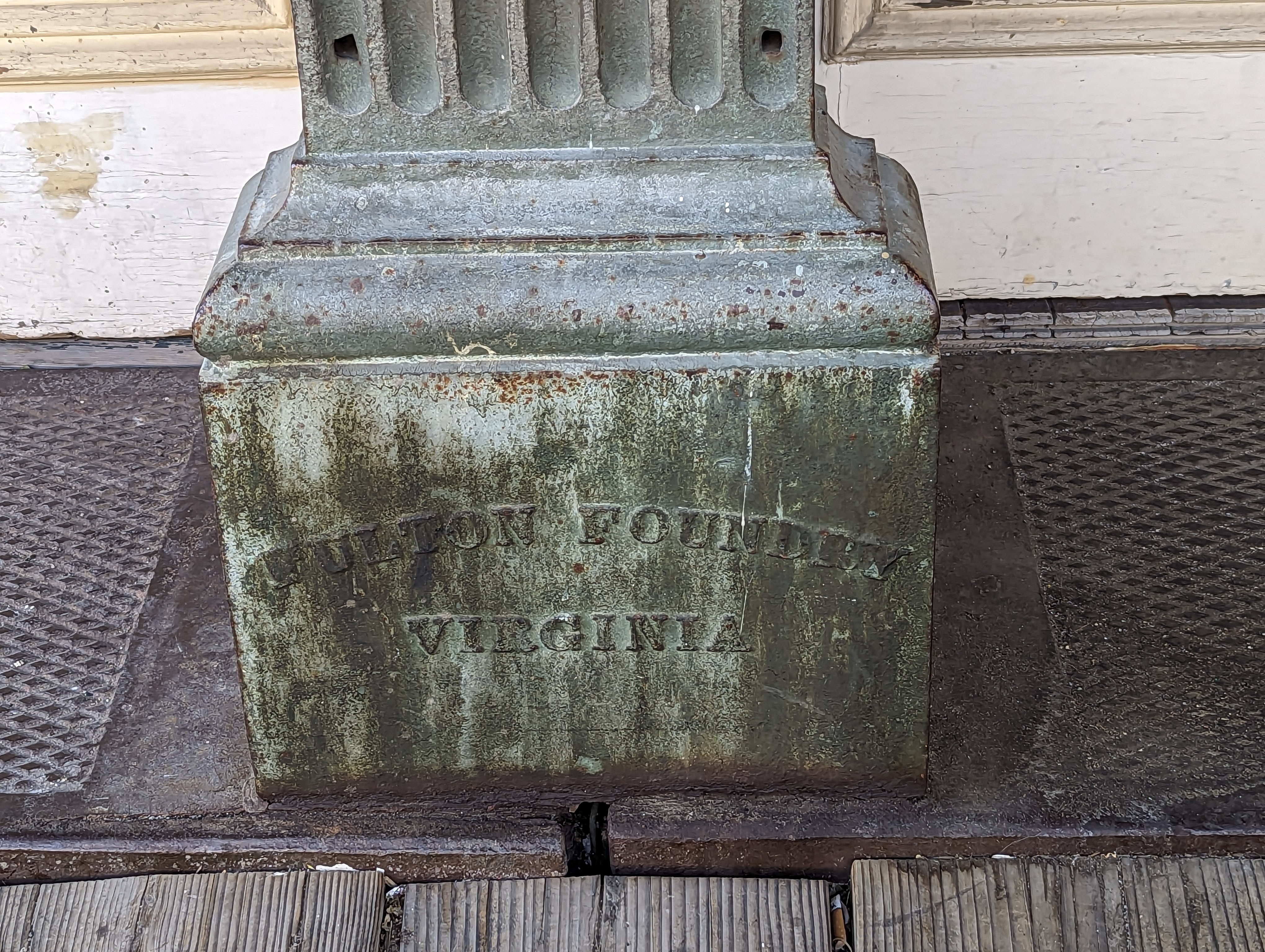 Virginia City was civilized, not only with Corinthian columns or pilasters? but with local foundries to make the things.