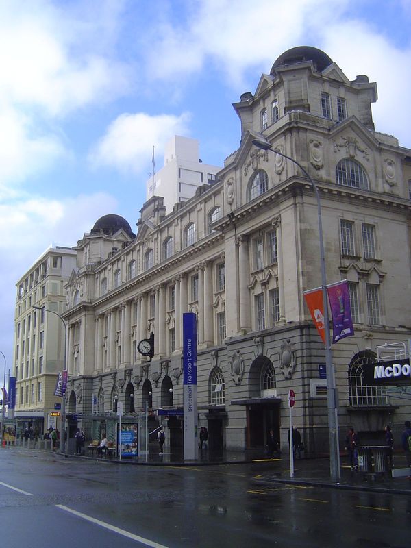 Here's Auckland's General Post Office, which opened in 1911 and closed in 1988. The City Council bought it in 1995 and converted it to a tra