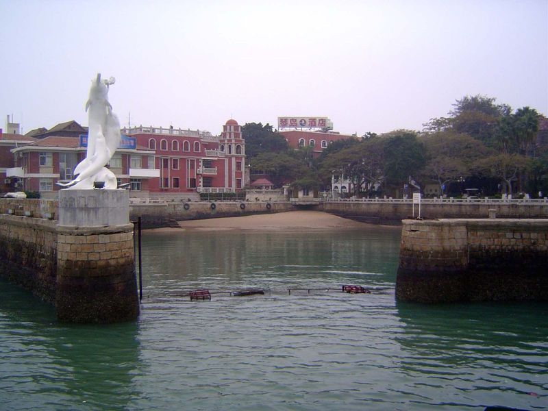 The harbor.