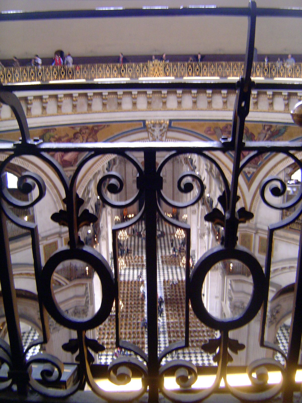 The nave seen from the whispering gallery around the base of the dome.