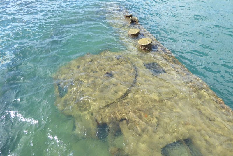 Another barbette, submerged. Same ship.