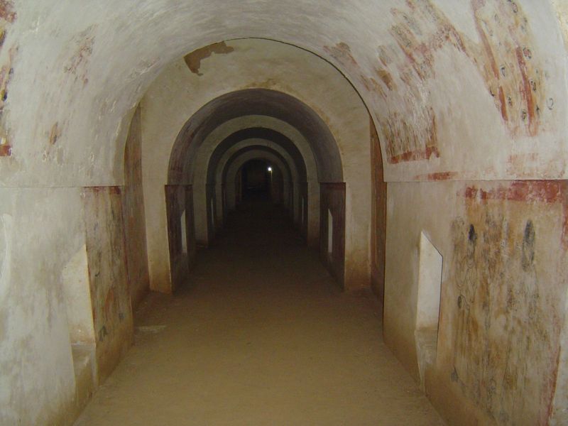 A ramp leads down to the burial chamber, now empty.

Recommended reading: Victor Segalen, The Great Statuary of China, University of Chicago
