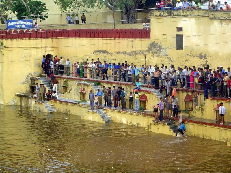 The crowds were in abundance because heavy rains had just brought the lake back to life.