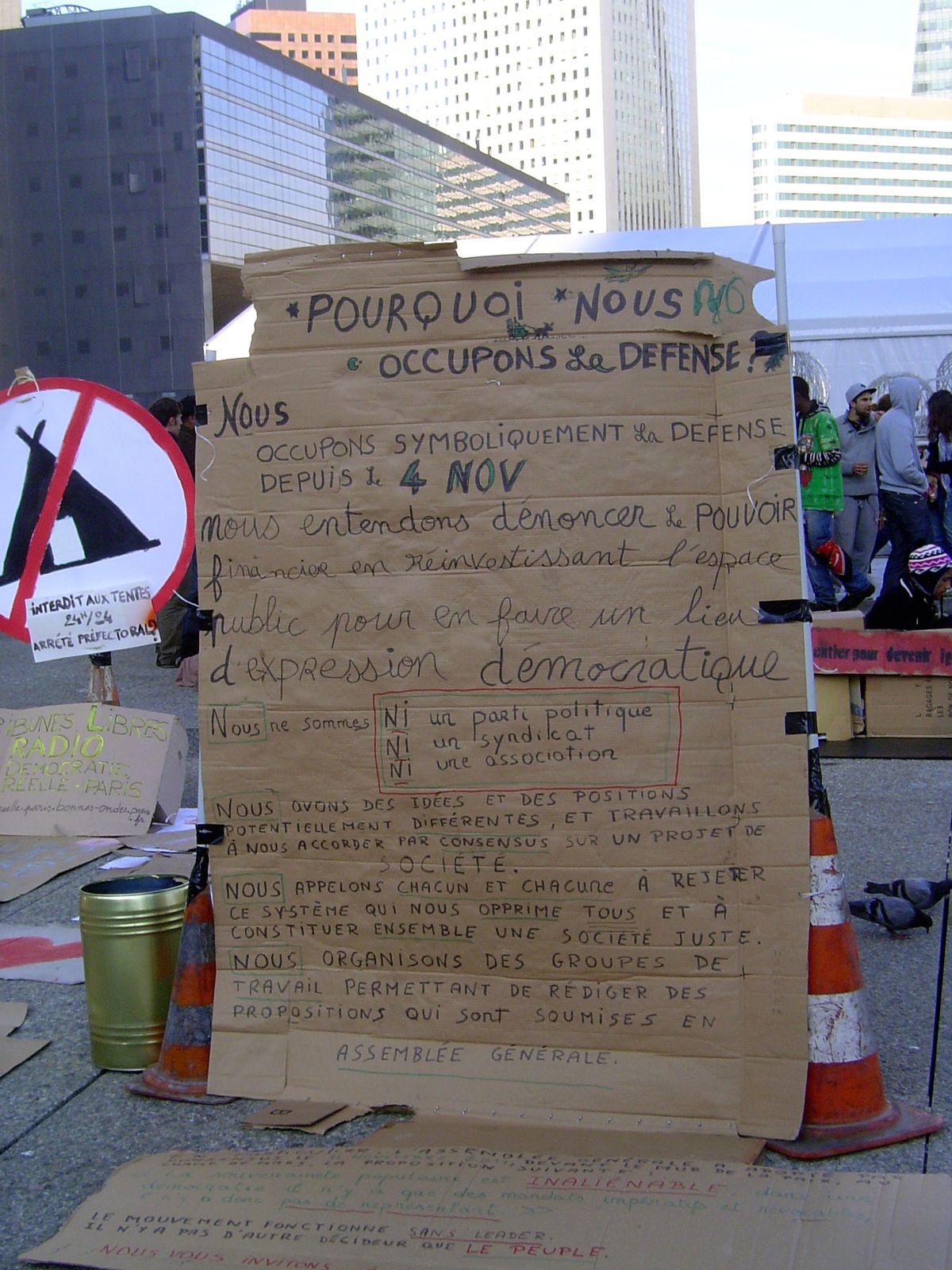 Meanwhile late 2011, protesters have their own version of Occupy Wall Street. Why on earth would they choose this part of Paris?