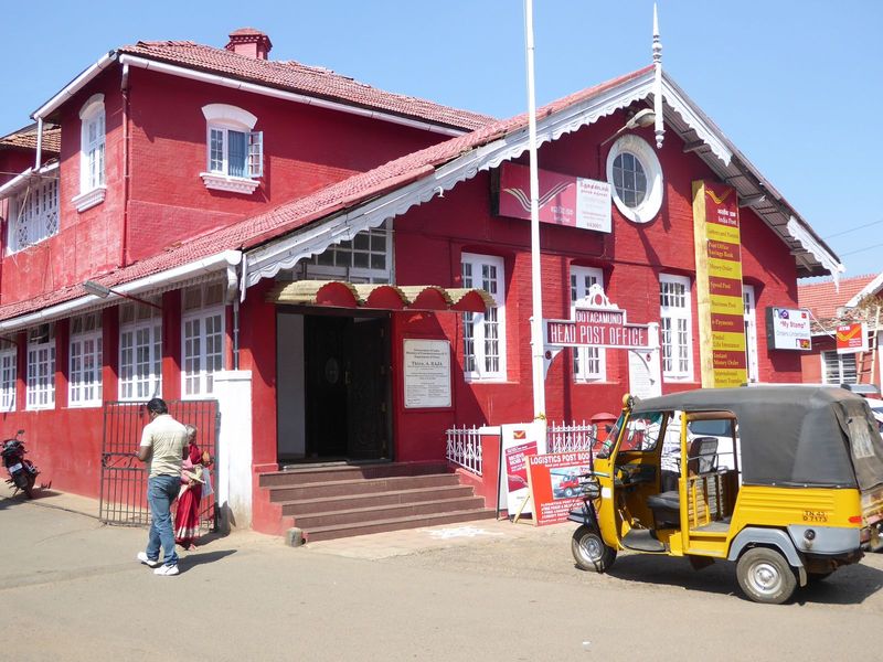 The nearby post office is more sober.