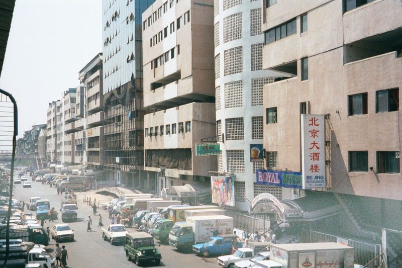 One of the most modified of the downtown streets: Shwe Dagon Pagoda Road, formerly—and for good reason—China Street.
