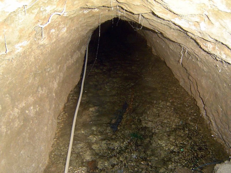 A bit of tunneling. This is the Yengi Karez, reportedly dug in 1300 and recently producing 48 liters per second. It's a shorty: three kilome
