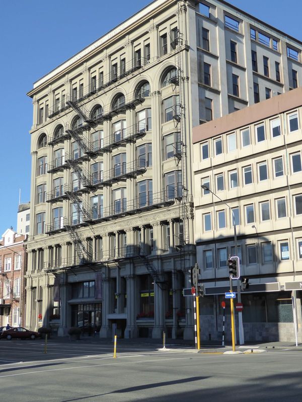 New Zealand's first skyscraper came along in 1910: it had precast concrete floor slabs and two elevators. Now called Consultancy House docto