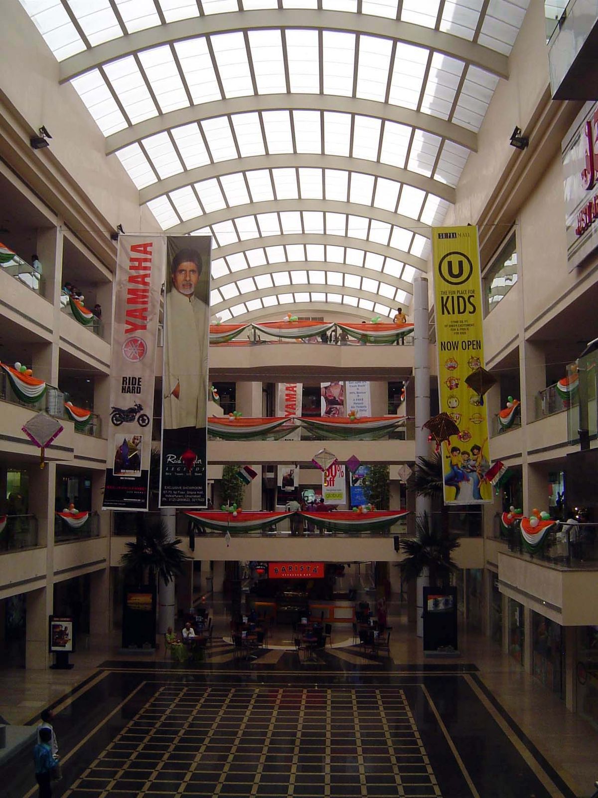 The interior, with a bigger-than-life image of the actor-turned-pitchman Amitabh Bachchan.